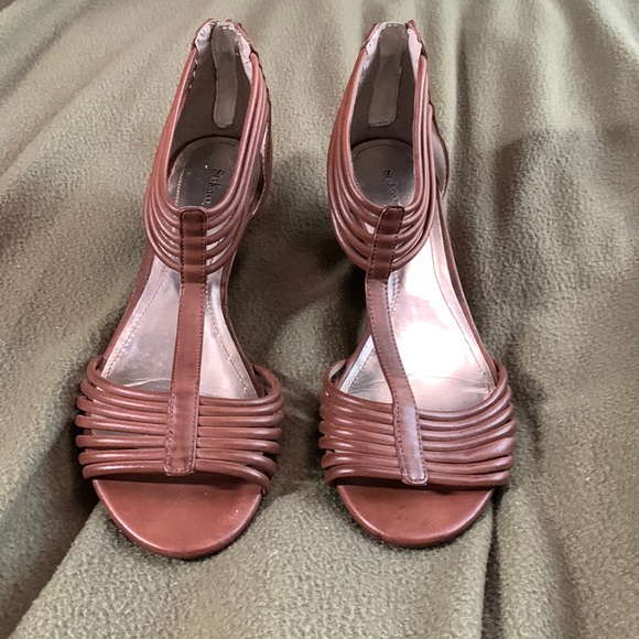 Style & Co. Shoes - Style & Co brown wedge sandals.  Size 7.5